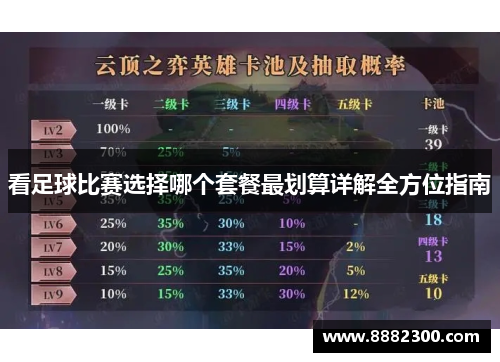 看足球比赛选择哪个套餐最划算详解全方位指南